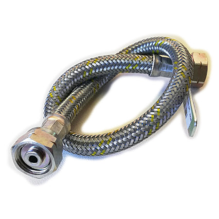 Flessibile gas da 1/2" x 100cm per bombola attacco femmina femmina - 2 guarnizioni incluse