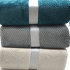 Plaid matrimoniale in flannel jacquard Montebianco