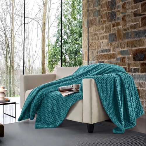 Plaid in flannel jacquard Double face Castor