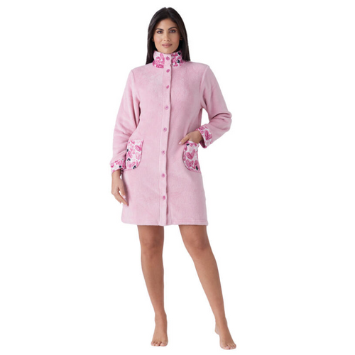 Vestaglia Donna invernale coral con bottoni Love