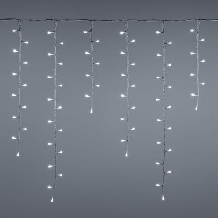 Cascata effetto Nevicata luci a led per esterno decorazione natalizie h 80 x 360 cm