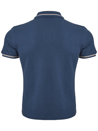 Corneliani Polo in Piquet Blu da uomo