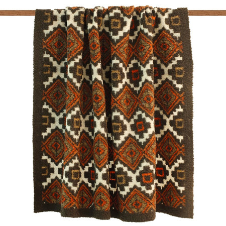 Plaid divano in lana cotta Lucrezia Ornamental