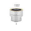 Raccordo rame mono parete F 200mm a doppia parete MF Di 150 - De 200 mm