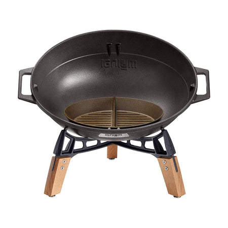 Ignium Taran Fire braciere di ghisa portatile basso da giardino terrazzo campeggio