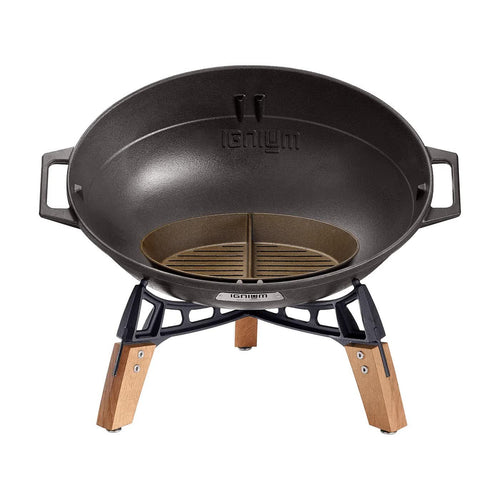Ignium Taran Fire braciere di ghisa portatile basso da giardino terrazzo campeggio