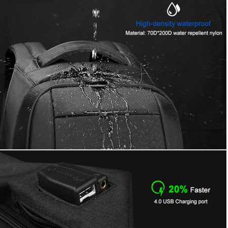 Tigernu zaino da viaggio e lavoro T-B3599 nero