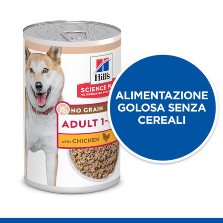 Hill's No Grain umido Cani Adulti pollo 363 gr