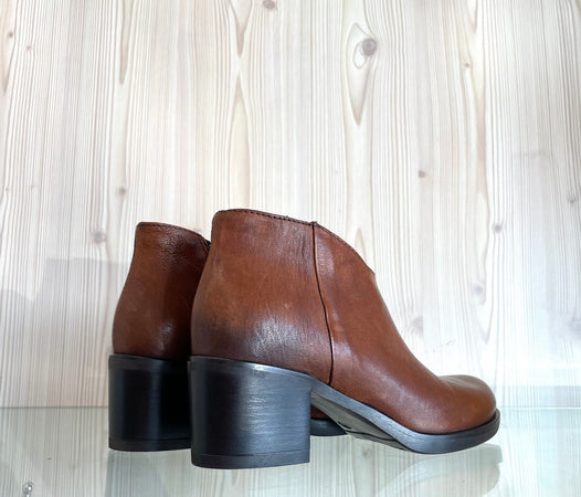 LUX Tronchetto Donna in Pelle Cuoio