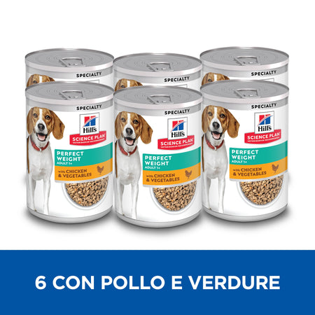 Hill's Perfect Weight umido Cani Adulti pollo e verdure 363 gr