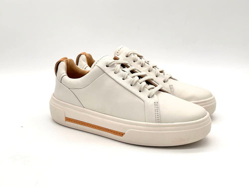 CLARKS Sneaker donna Hollyhock Walk in pelle off white