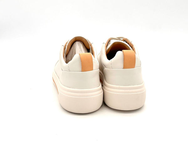CLARKS Sneaker donna Hollyhock Walk in pelle off white