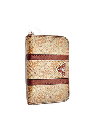 GUESS Portafoglio donna Noreen Latte Logo Brown