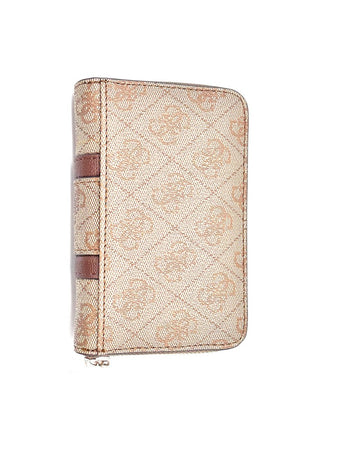 GUESS Portafoglio donna Noreen Latte Logo Brown