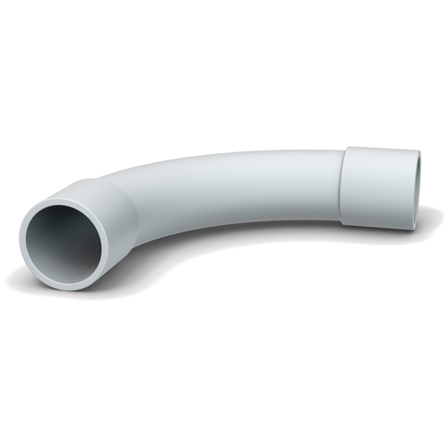 Curva per tubo rigido 16mm - 5pz per impianti elettrici a parete colore grigio