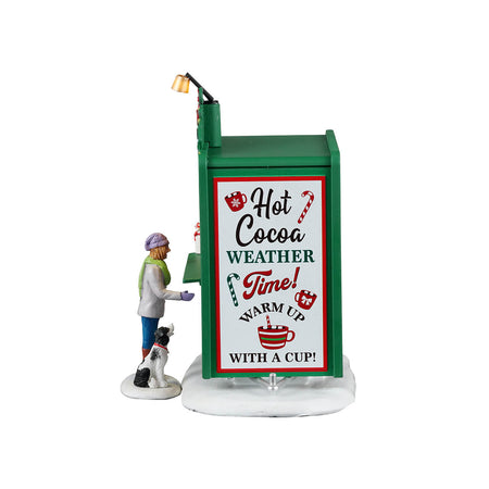 Decorazione per villaggio di Natale "Cocoa Express" set da 2 pezzi, in resina