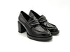 ENZO D'ALESSANDRO Mocassino donna in naplak nero tacco 70