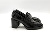ENZO D'ALESSANDRO Mocassino donna in naplak nero tacco 70