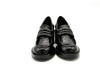 ENZO D'ALESSANDRO Mocassino donna in naplak nero tacco 70