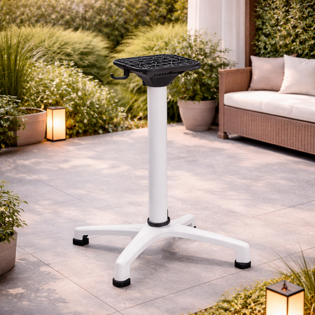 Base tavolo "Elsa" colonna in alluminio con piedistallo in nylon con piedini autolivellanti h 72 cm