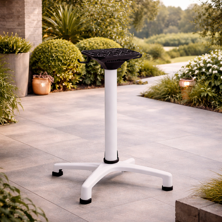 Base tavolo "Elsa" colonna in alluminio con piedistallo in nylon con piedini autolivellanti h 72 cm