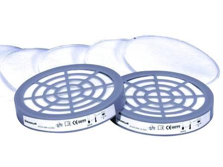 KIT 6 PREFILTRI P2 E 2 ADATTATORI PER SEMIMASCHERA JUPITER FER 428125