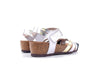 SABATINI Sandalo donna anatomico pelle liscia e laminata multicolor