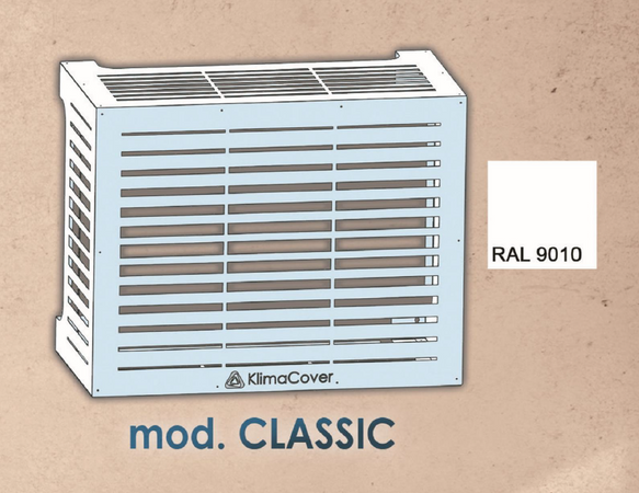 Copertura cover CLASSIC bianca L 86 x P 44 x H 68cm per climatizzatore in alluminio verniciato