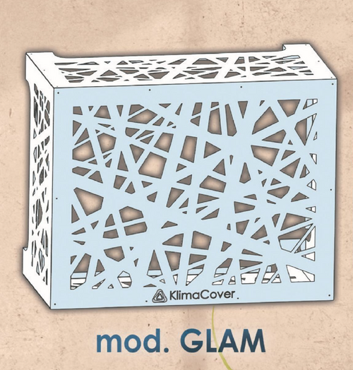 Copertura cover GLAM bianca L 96 x P 52 x H 82cm per climatizzatore in alluminio verniciato