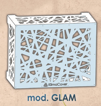 Copertura cover GLAM bianca L 86 x P 44 x H 68cm per climatizzatore in alluminio verniciato