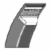 Cinghia BX 107 adattabile al riferimento originale BCS Duplex 36220017