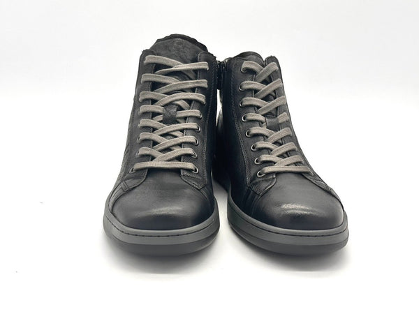 NERO GIARDINI Sneakers alta uomo in Pelle colore nero