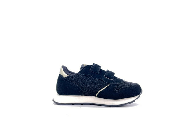 SUN68 Sneakers Bambina Nero Glitter Textile