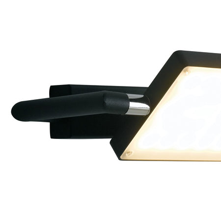Applique da parete per interno 17W a led orientabile nera FOLIO