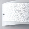 Applique Rettangolare Fascia Argento Vetro Bianco Lampada Moderna Interni E27