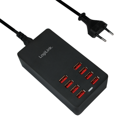 Caricatore da Tavolo a 8 porte USB 44W Nero