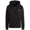 Guess felpa nera zip cappuccio mini logo W4YQ03KC811JBLK