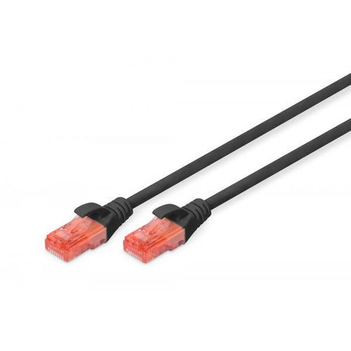 Cavo di rete Patch dritto - Non schermato - CAT. 6E - Lunghezza 3 metri - Nero