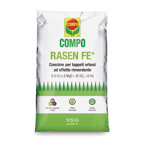 Compo rasen fe ferro top concime granulare prato tappeti erbosi kg.17,5 fertilizzante