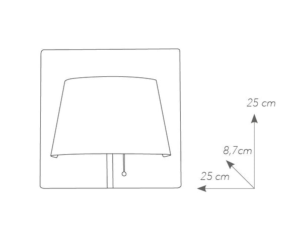 Applique Lampada da Parete Moderna Metallo Bianco Paralume Nero Led 6 watt Luce Naturale