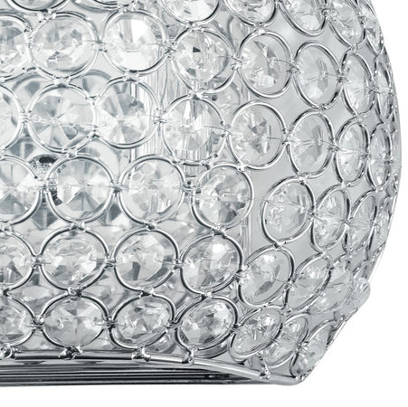 Applique Metallo Cromo Cristalli K9 Tondi Lampada Elegante G9