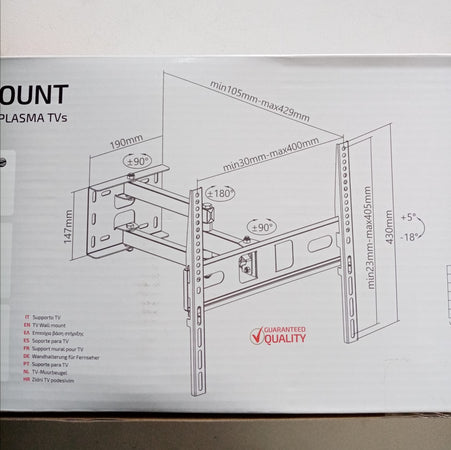 Supporto TV in acciaio per tutti i televisori lcd led plasma da 32" fino a 55"