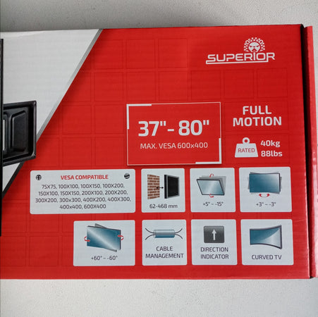 Supporto TV in acciaio per tutti i televisori lcd led plasma da 37" fino a 80"