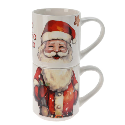 Tazza di Natale in porcellana per decorazioni natalizie 265 ml set da 2