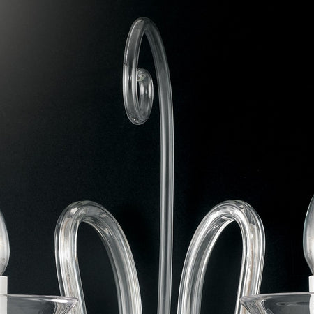Applique Classica Vetro Ultra Trasparente Lampada da Parete E14