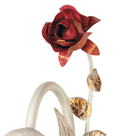Applique Una Luce Rose Metallo Bianco Rosso diffusore Vetro Lampada Classica E14