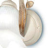 Applique Una Luce Rose Metallo Bianco Rosso diffusore Vetro Lampada Classica E14