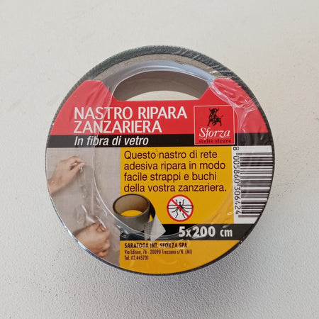Saratoga nastro grigio ripara zanzariera da 5x200cm in fibra di vetro ritagliabile