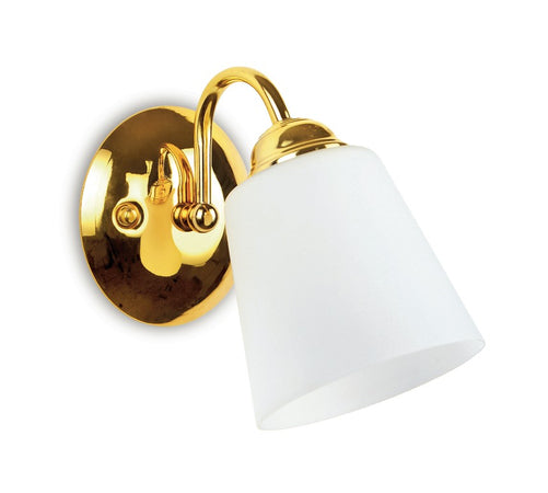 Applique oro con braccio dalla linea morbida 40 watt E14