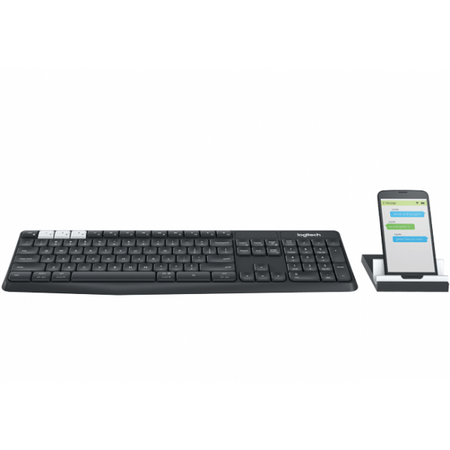 Tastiera multidispositivo Logitech K375s: Bluetooth, 2,4 GHz